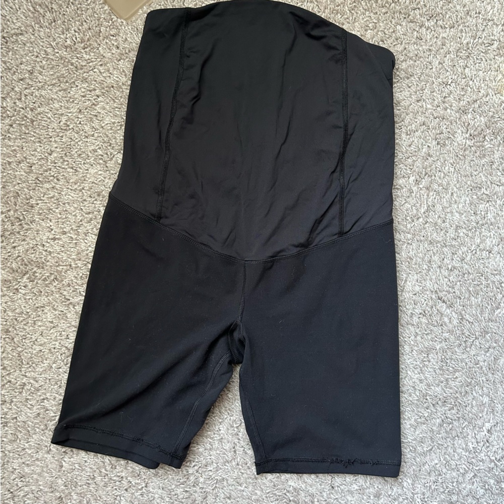Black Maternity Biker Shorts